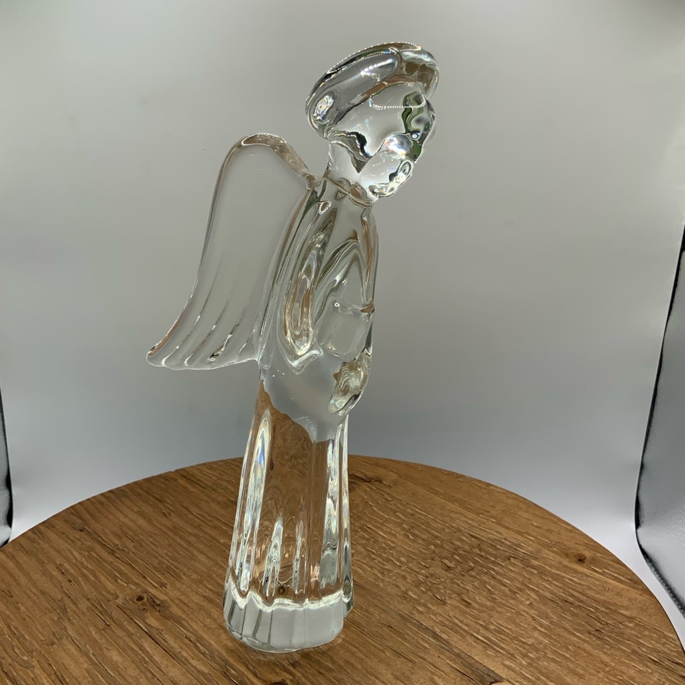 Crystal Glass Vintage Angel 8" Figurine